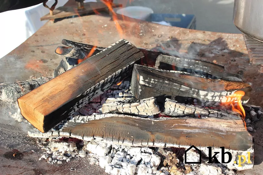 Po ulotnieniu się dwutlenku węgla i związków azotu w formie gazowej, w popielniku pozostają tlenki w postaci szarego proszku