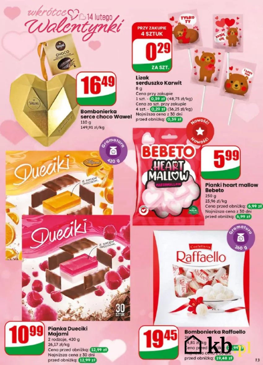 W promocji mnóstwo kultowych słodyczy z okazji Walentynek Dino - gazetka