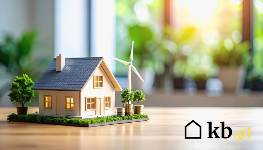 Czy wiatrak może podnieść wartość domu? makieta, dom z wiatrakiem