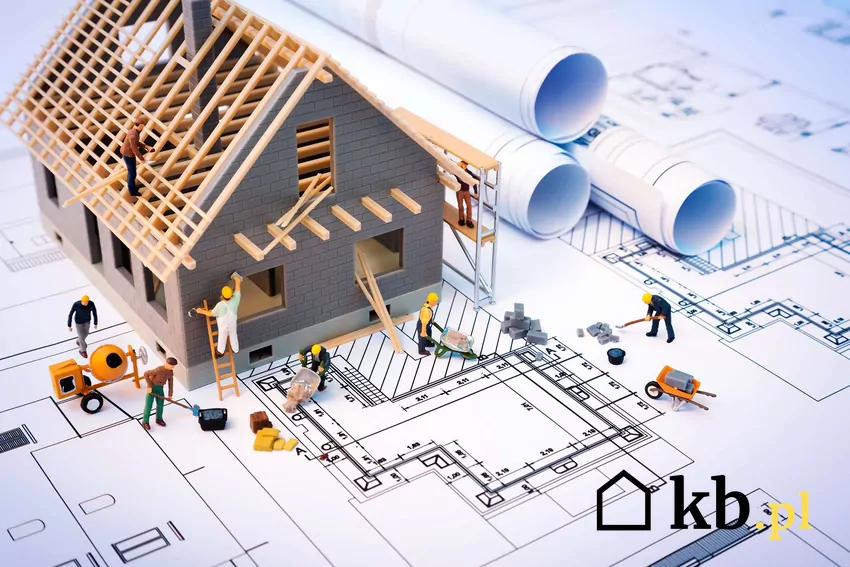 Projekt budowy domu na grafice