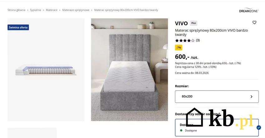 W promocji wysokiej jakości materac sprężynowy Jysk - gazetka