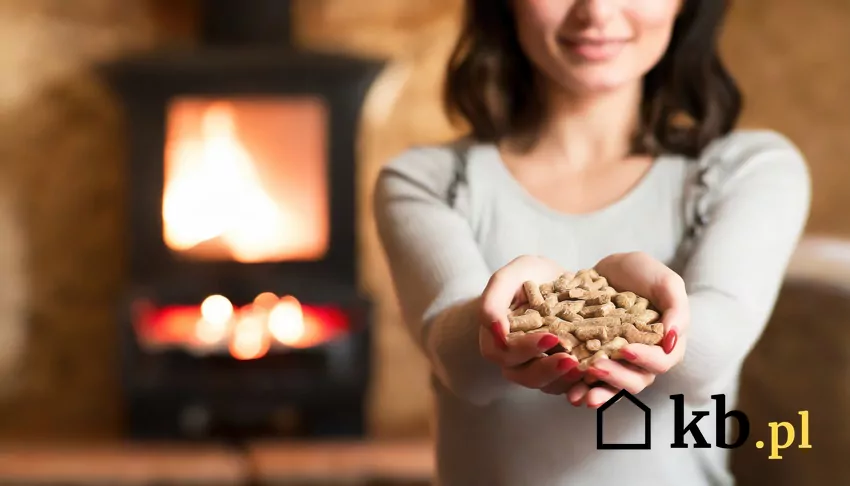 kobieta trzyma w dłoniach pellet