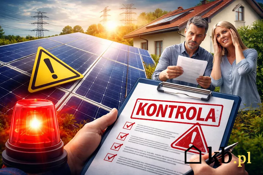 Kontrola instalacji fotowoltaicznej i ostrzeżenie o możliwym odłączeniu prądu