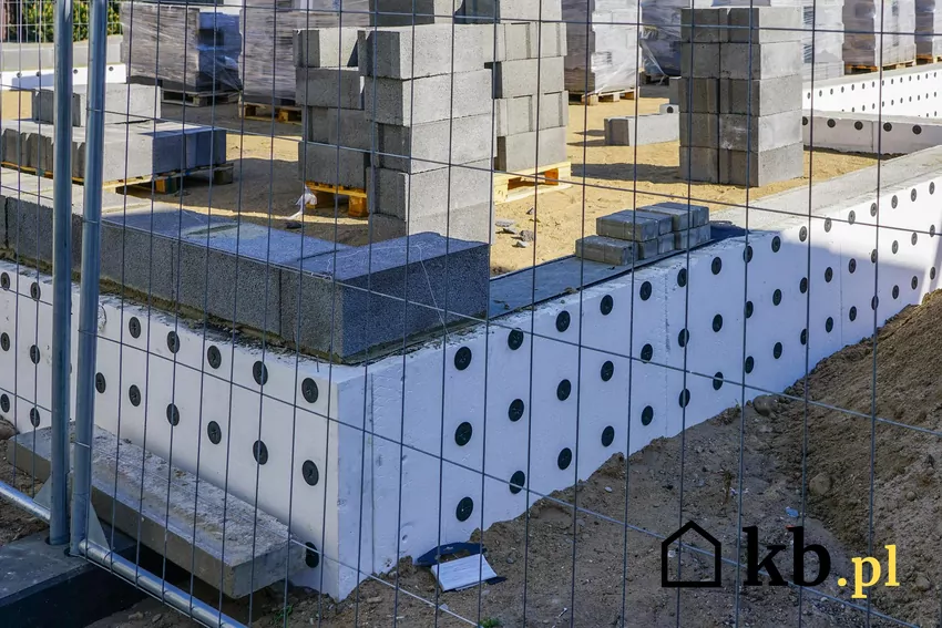 Fundament ocieplony styropianem