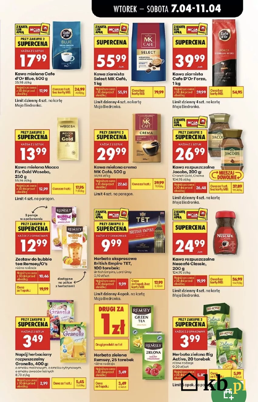 Obniżono cenę słynnej kawy ziarnistej o około 30% Promocje w Biedronce