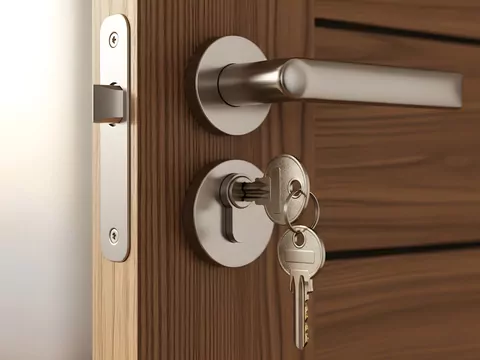 Zostawianie klucza w drzwiach na noc