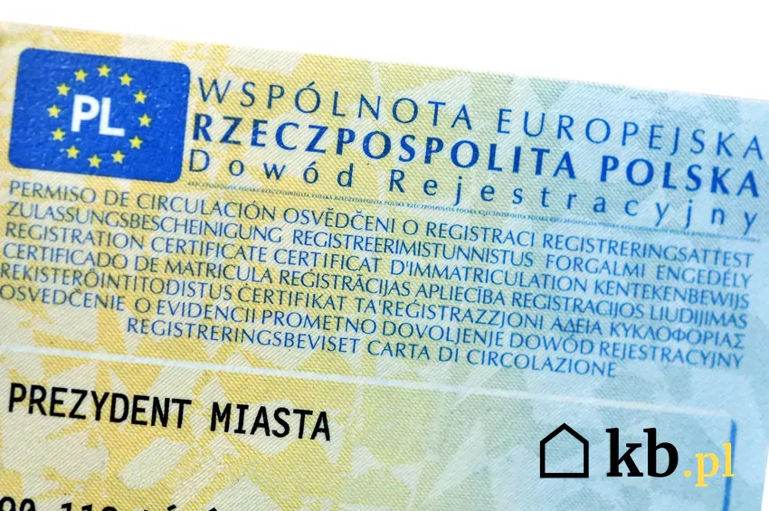 papierowy dowód rejestracyjny pojazdu