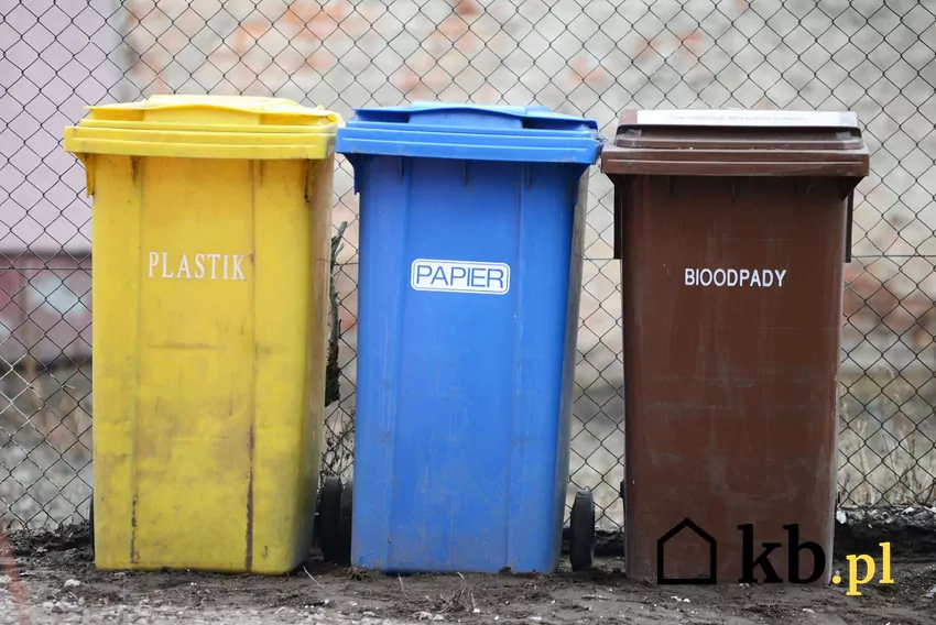 Kolorowe kosze na śmieci