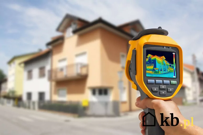 Kamera termowizyjna zwrócona na dom jednorodzinny