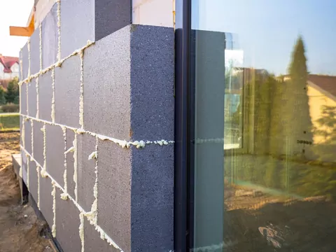 Styropian grafitowy odpada od ściany