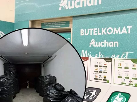 Wiktor Dudek zbieranie butelek z systemu kaucyjnego