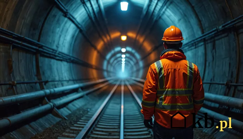 Dostęp do tuneli kolejowych zwykle jest ograniczony lub wręcz niemożliwy mężczyzna w tunelu