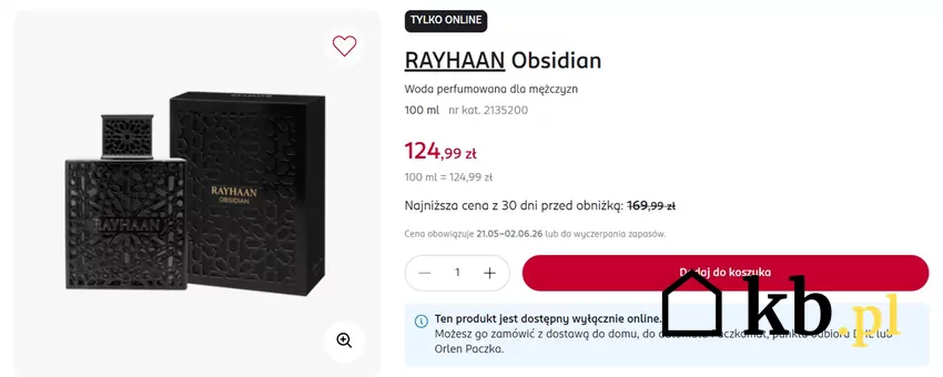 Woda perfumowana dla mężczyzn teraz taniej o 45 zł Rossmann - gazetka