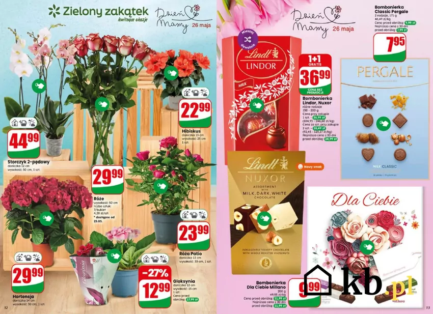 W promocji m.in. kwiaty i słodycze z okazji Dnia Matki Dino - gazetka