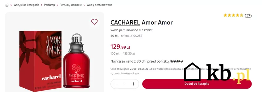 CACHAREL Amor Amor w świetnej cenie promocyjnej Rossmann - gazetka