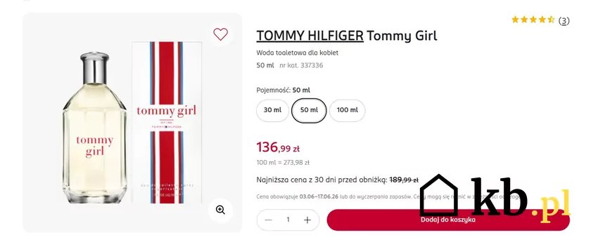 TOMMY HILFIGER Tommy Girl teraz w znacznie niższej cenie Rossmann - gazetka