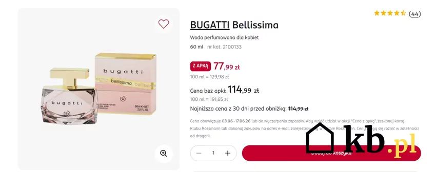 Słynna woda perfumowana dla kobiet taniej niż zwykle Rossmann - gazetka