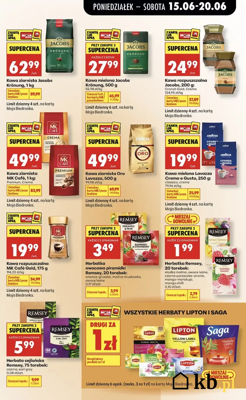 Kawa ziarnista MK Cafe aktualnie jest w super cenie - tylko 49,99 zł/opak. Promocje w Biedronce