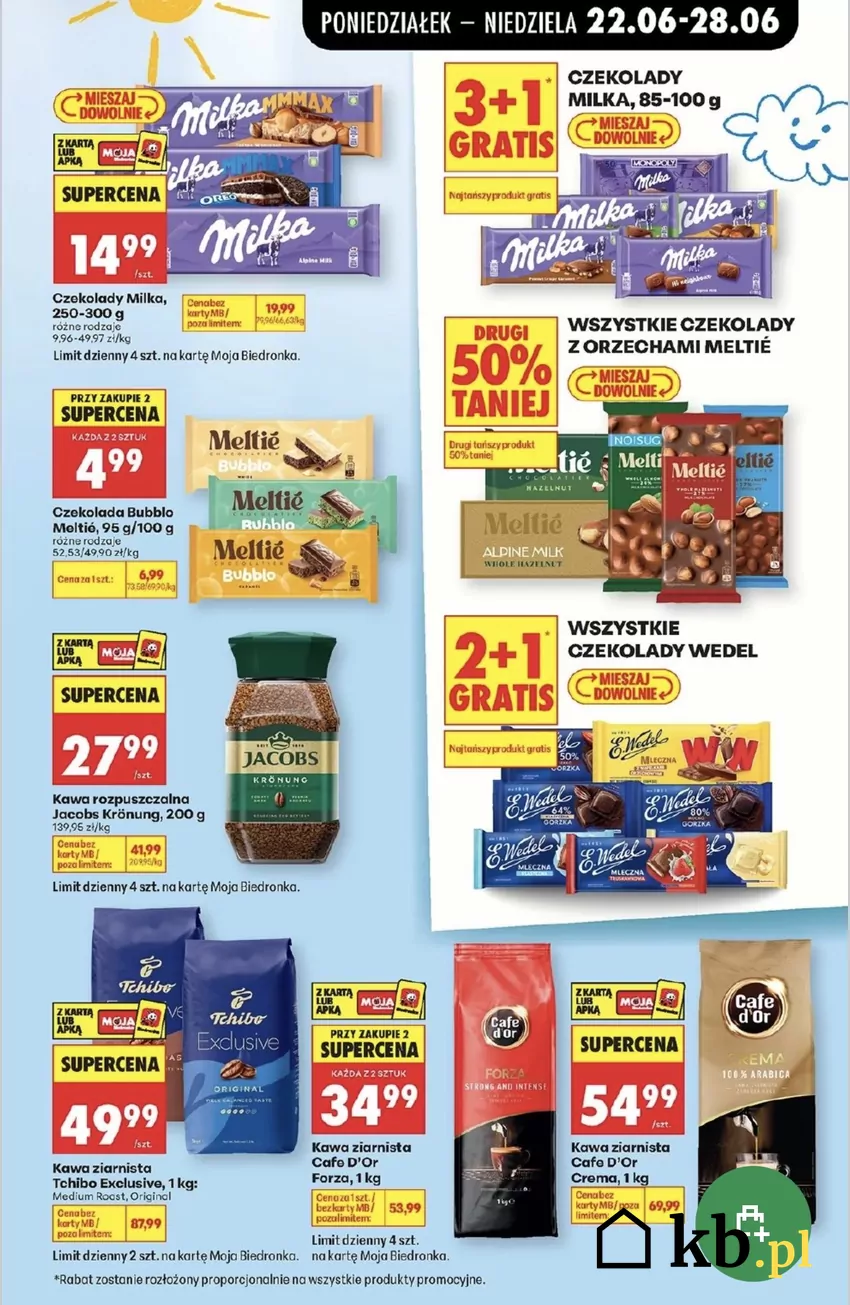 Kawa rozpuszczalna Jacobs Kronung obecnie jest tańsza aż o 14 zł - przez cały tydzień Promocje w Biedronce
