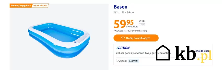 To basen idealny rodzin z małymi dziećmi Action - gazetka