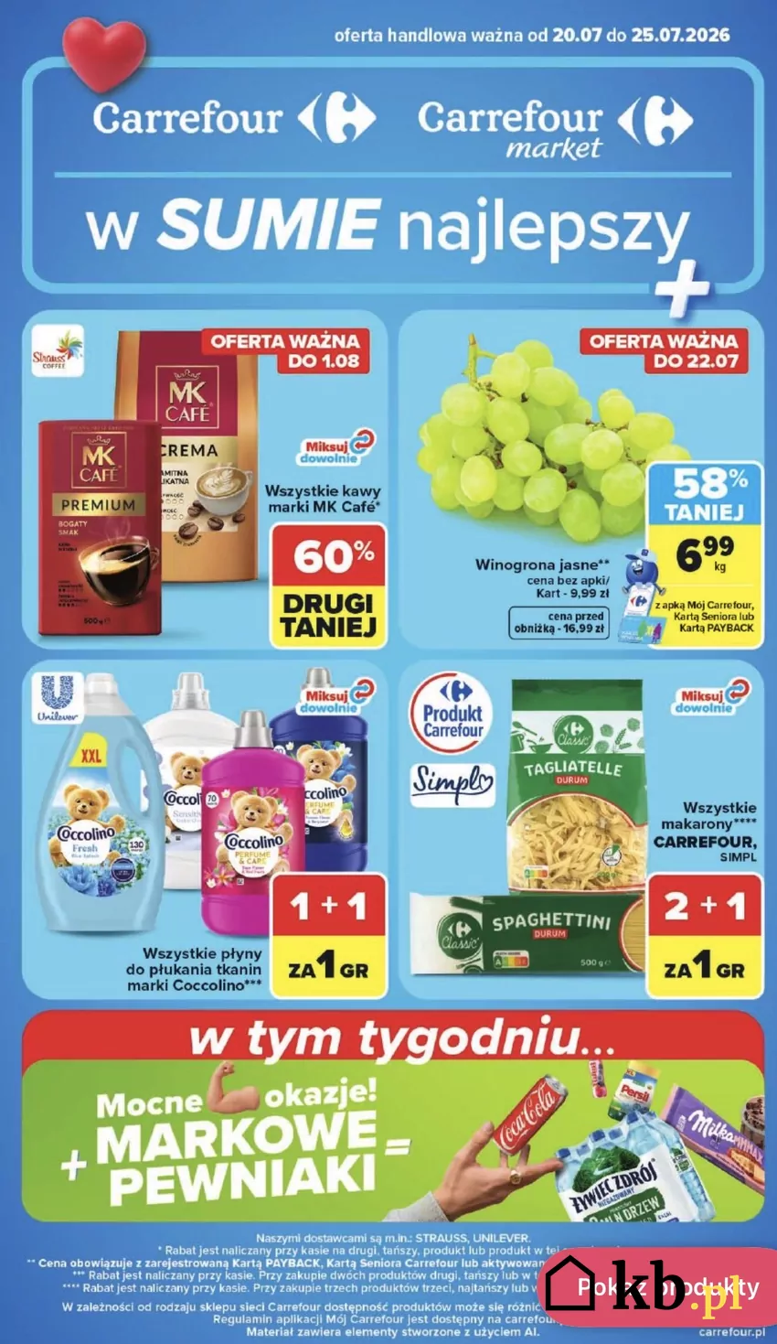 Wszystkie kawy MK Cafe przeceniono w Carrefour - drugi 60% taniej Promocje w Carrefour
