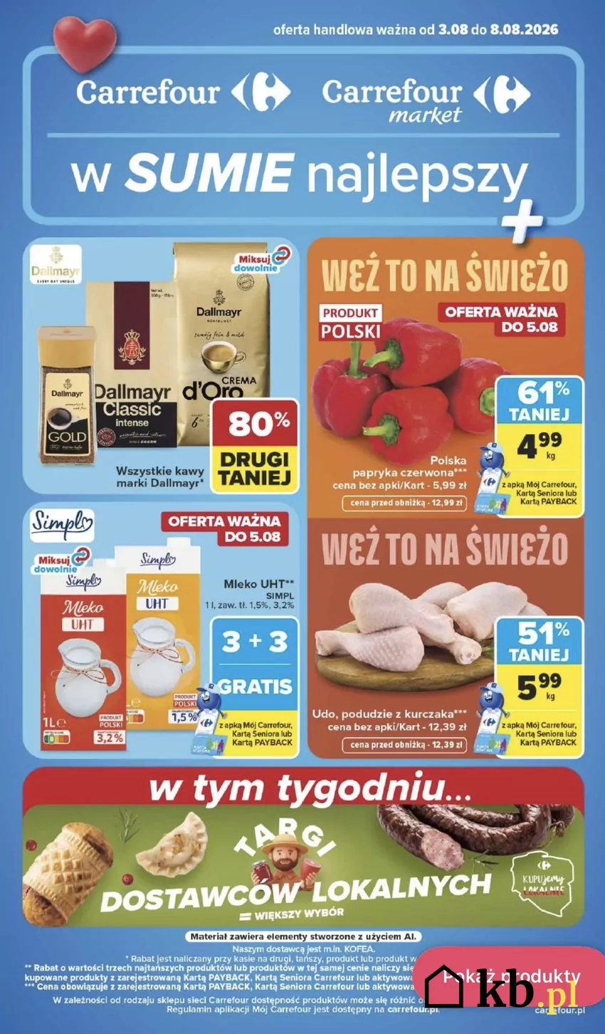 Wszystkie kawy marki Dallmayr są z rabatem "drugi 80% taniej" Promocje w Carrefour