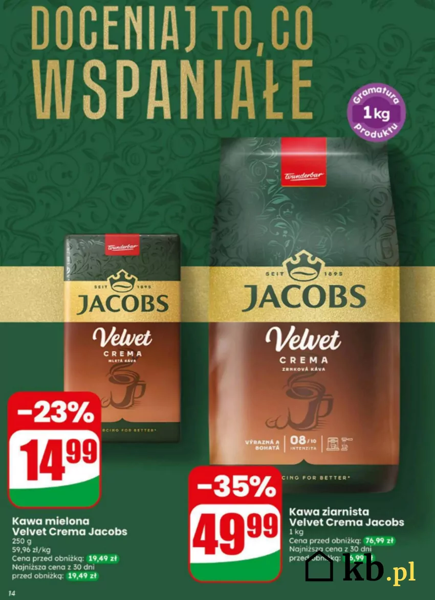 Kawa Jacobs w promocji -23% i -35% Dino - gazetka