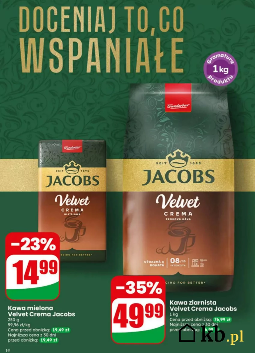 Kawa Jacobs w promocji -23% i -35% Dino - gazetka