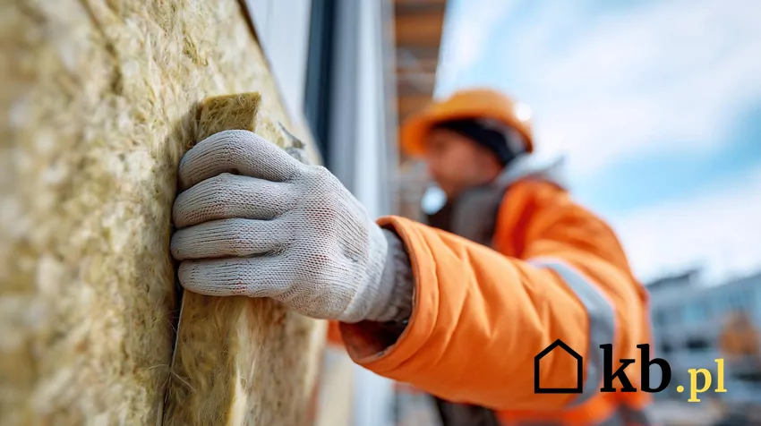 Mokra wełna mineralna jest wyraźnie cięższa od suchego materiału, dlatego przed jej montażem należy upewnić się, że została całkowicie wysuszona. montaż wełny mineralnej | wygenerowane przez AI