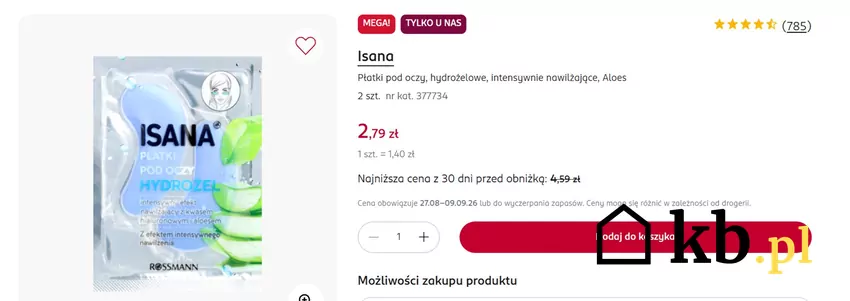 Płatki hydrożelowe teraz znacznie taniej w Rossmannie Rossmann - gazetka