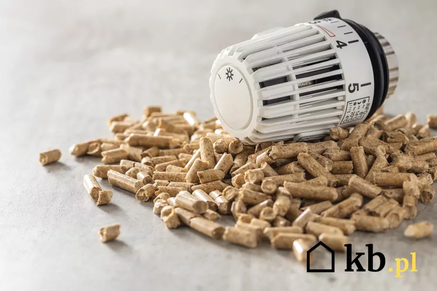 pellet drzewny, pokrętło termostatu