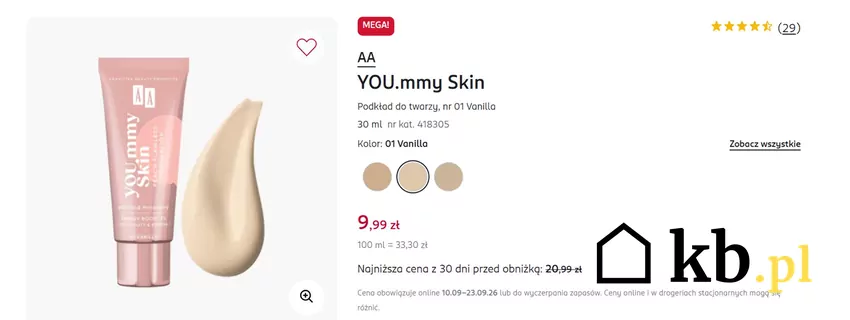 Podkład do twarzy w atrakcyjnej cenie Rossmann - gazetka
