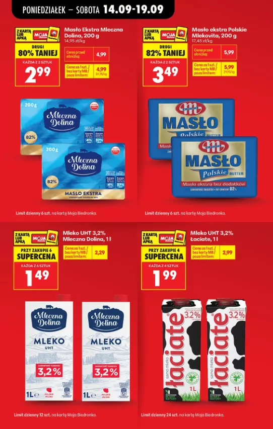W promocji masło i mleko Biedronka - gazetka