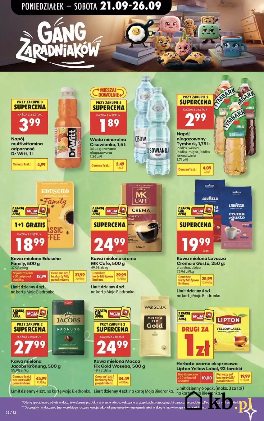 Kawa mielona Eduscho Family (500 g) w promocji 1+1 gratis w Biedronce Promocje w Biedronce