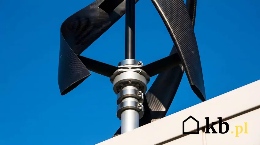 Nie każdy rodzaj turbin wiatrowych pracuje z tą samą wydajnością Turbina wiatrowa VAWT | wygenerowane przez AI