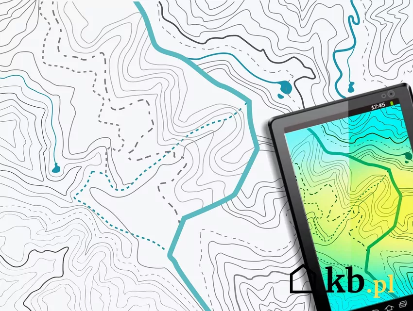mapa, tablet, plan zagospodarowania terenu