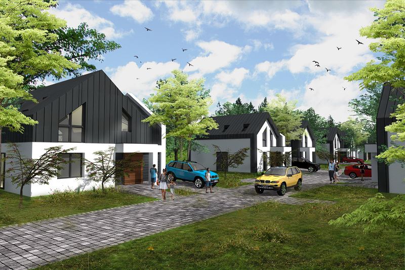 Wizja nowego osiedla domów energooszczędnych na Wawrze