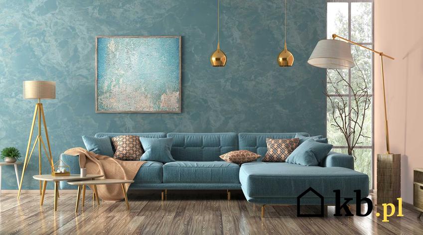 Stylowe meble do salonu w niebieskim kolorze, a także jak urządzić salon gustownie i stylowo krok po kroku