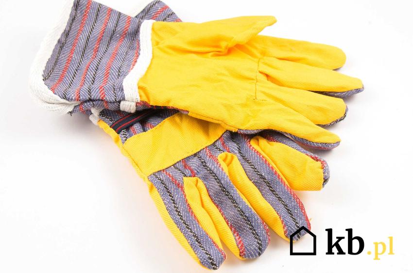 Żółte rękawice robocze, a także skórzane rękawice robocze oraz ocieplane rękawice robocze, rodzaje, materiały i zastoosowanie