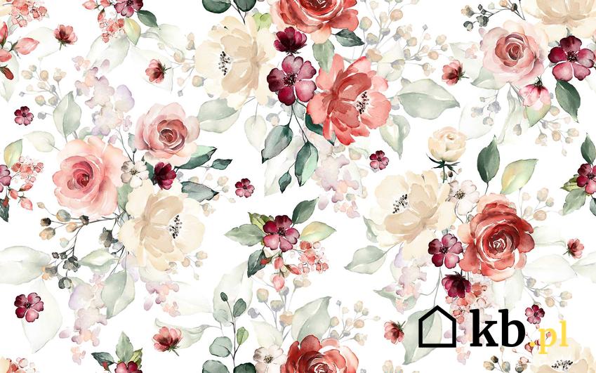 Tapety w kwiaty róże na ścianę oraz w duże kwiatki jako tapety do salonu czy tapety do kuchni oraz najmodniejsze kwiatowe wzory