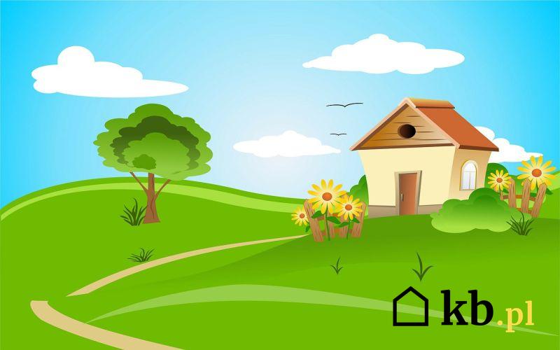 Rysunek przedstawiający usytuowanie domu na działce budowlanej, a także jak najlepiej usadowić dom na działce